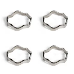 4 Anillos servilletero Anna, plata