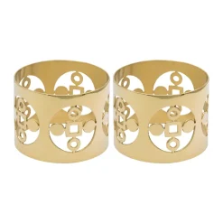 2 Anillos servilleteros Anima Gemella, Latón