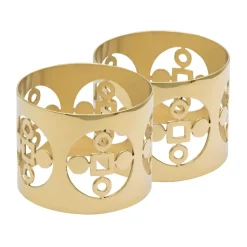 2 Anillos servilleteros Anima Gemella, Latón