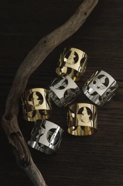 2 Anillos servilleteros Hilke X Mumins papá Moomin, Latón