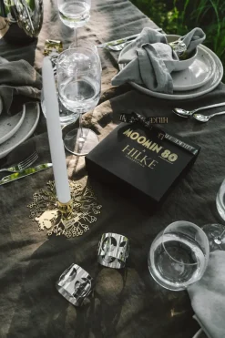 2 Anillos servilleteros Hilke X Mumins mamá Moomin, Latón niquelado