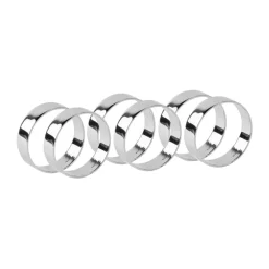 6 Anillos servilleteros Ring, Silver finish