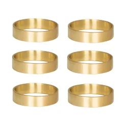 6 Anillos servilleteros Ring, latón mate