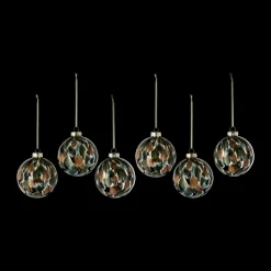 6 Bolas de Navidad Clarity Ø8 cm, Verde