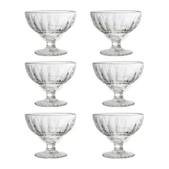 6 Boles con pie Elise 40 cl, Transparente