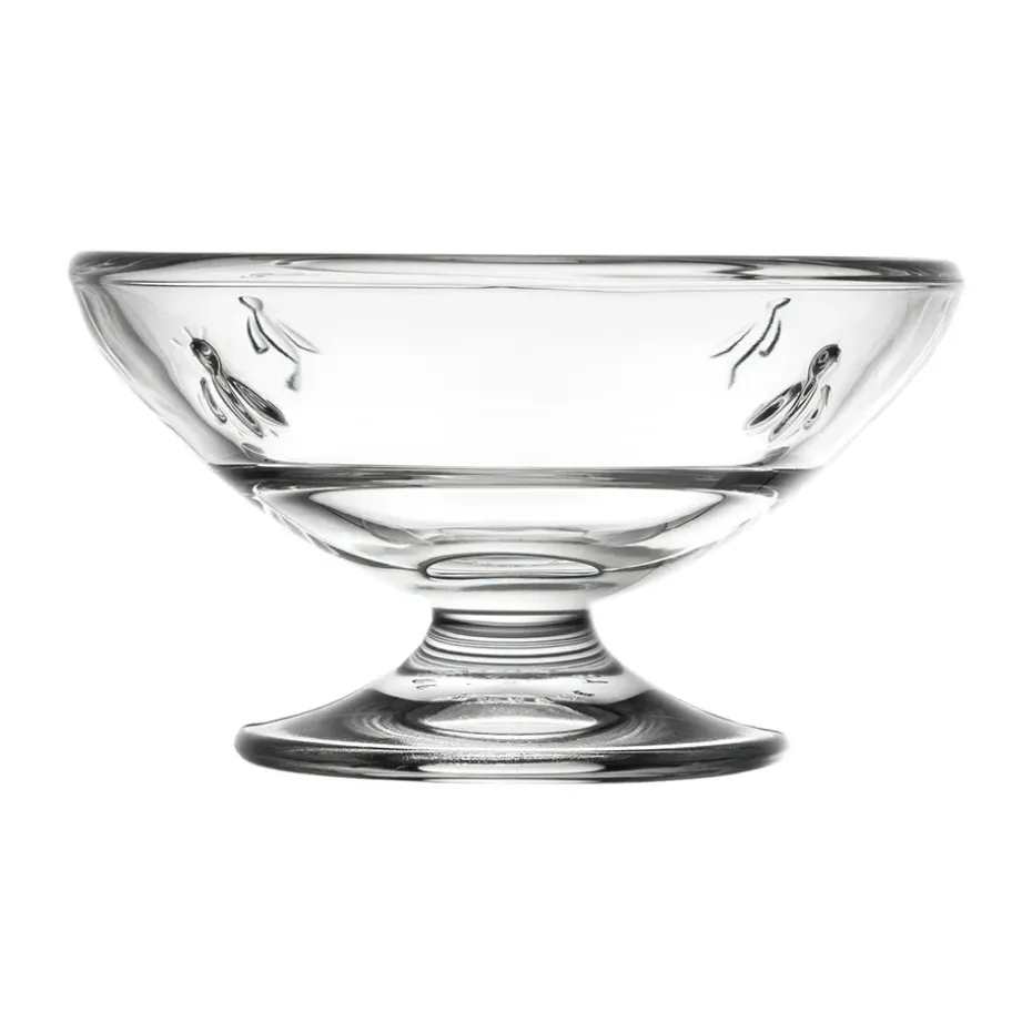 6 Boles de cristal con pie Abeille 20 cl, Transparente