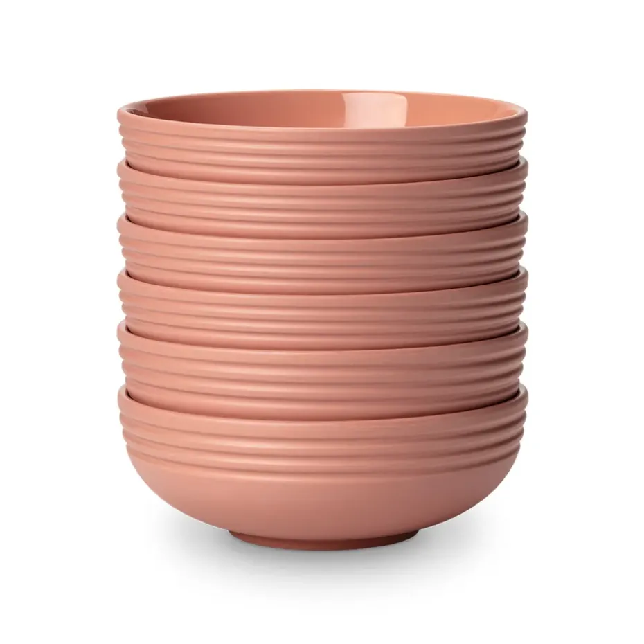 6 Boles Lines Ø16 cm, Rosa