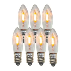 7 Bombillas de repuesto E10 LED filament interior, 2100K