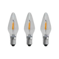 3 Bombillas de repuesto E10 LED filament soft glow, 0,5W 1900K no regulable