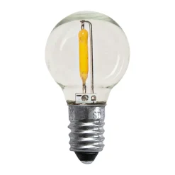 3 Bombillas E10 LED globo 0,5W, Transparente