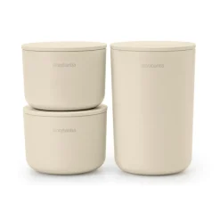 3 Botes de almacenaje ReNew, Soft Beige