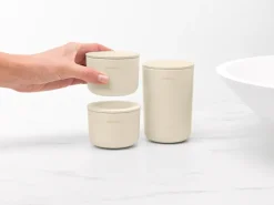 3 Botes de almacenaje ReNew, Soft Beige