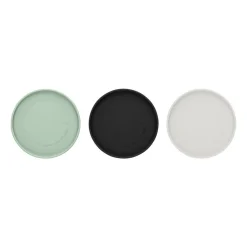 3 botes de cristal Brabantia, negro-gris-verde