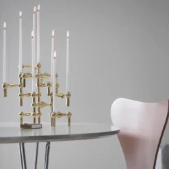 3 Candelabros STOFF Nagel, latón