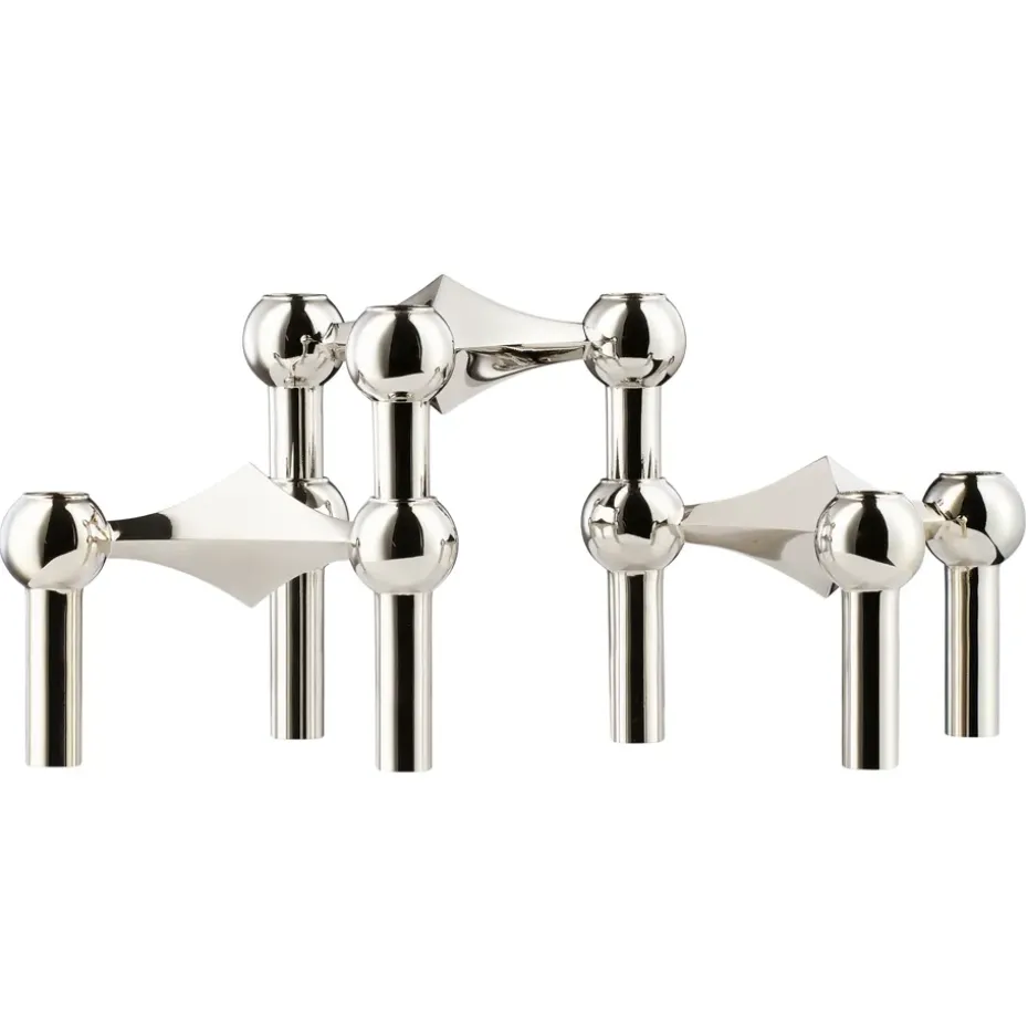 3 Candelabros STOFF Nagel, cromo