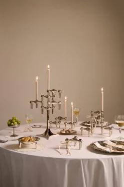 3 Candelabros STOFF Nagel, cromo