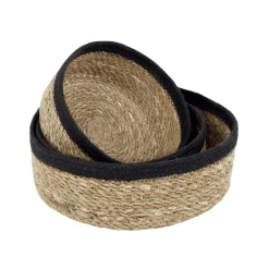 3 Cestas para pan Emil, natural-negro