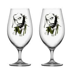 2 Copas de cerveza All about you 40 cl, Want him (verde), set de 2