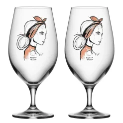 2 Copas de cerveza All about you 40 cl, Near you beer (rusty orange)