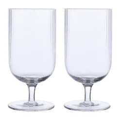 2 Copas de cerveza Ernst con relieve, Transparente