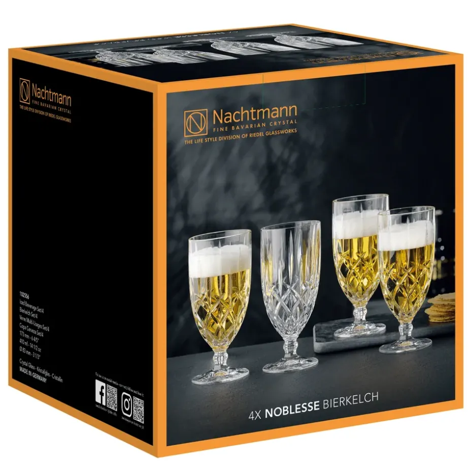 4 Copas de cerveza Noblesse 42,5 cl, Transparente