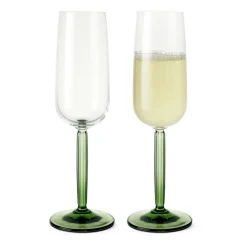 2 Copas de champagne Hammershøi 24 cl, verde