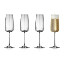 4 Copas de champagne Zero 30 cl, Cristal