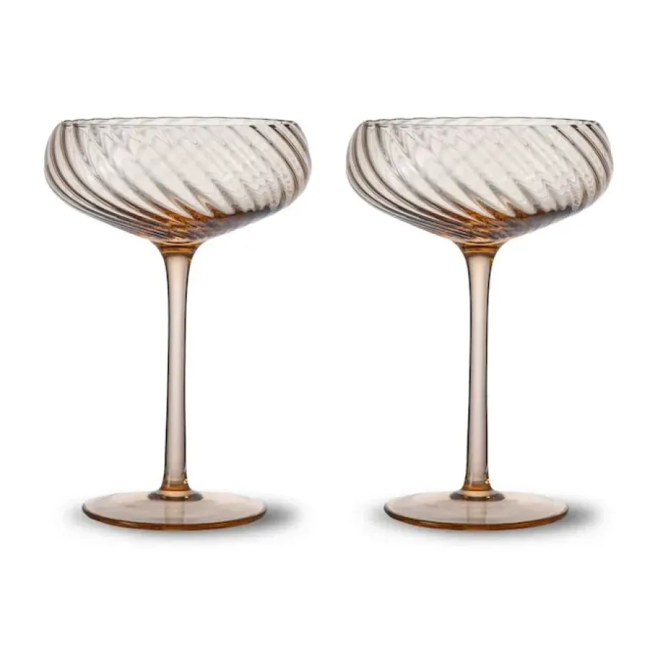 2 Copas de champán Opacity 30 cl, Melocotón