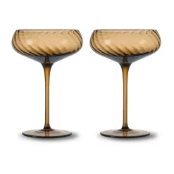 2 Copas de champán Opacity 30 cl, Marrón
