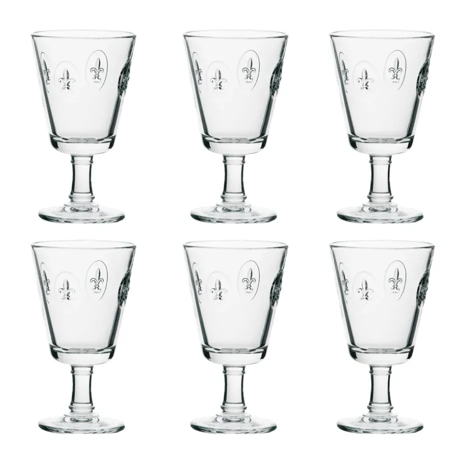 6 Copas de vino Fleur de Lys 24 cl, Transparente