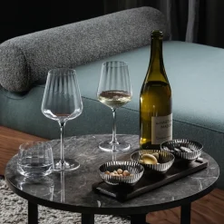 6 Copas de vino tinto Bernadotte, Cristalino