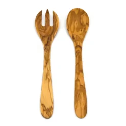 2 Cubiertos de ensalada Heirol madera de olivo, 30 cm