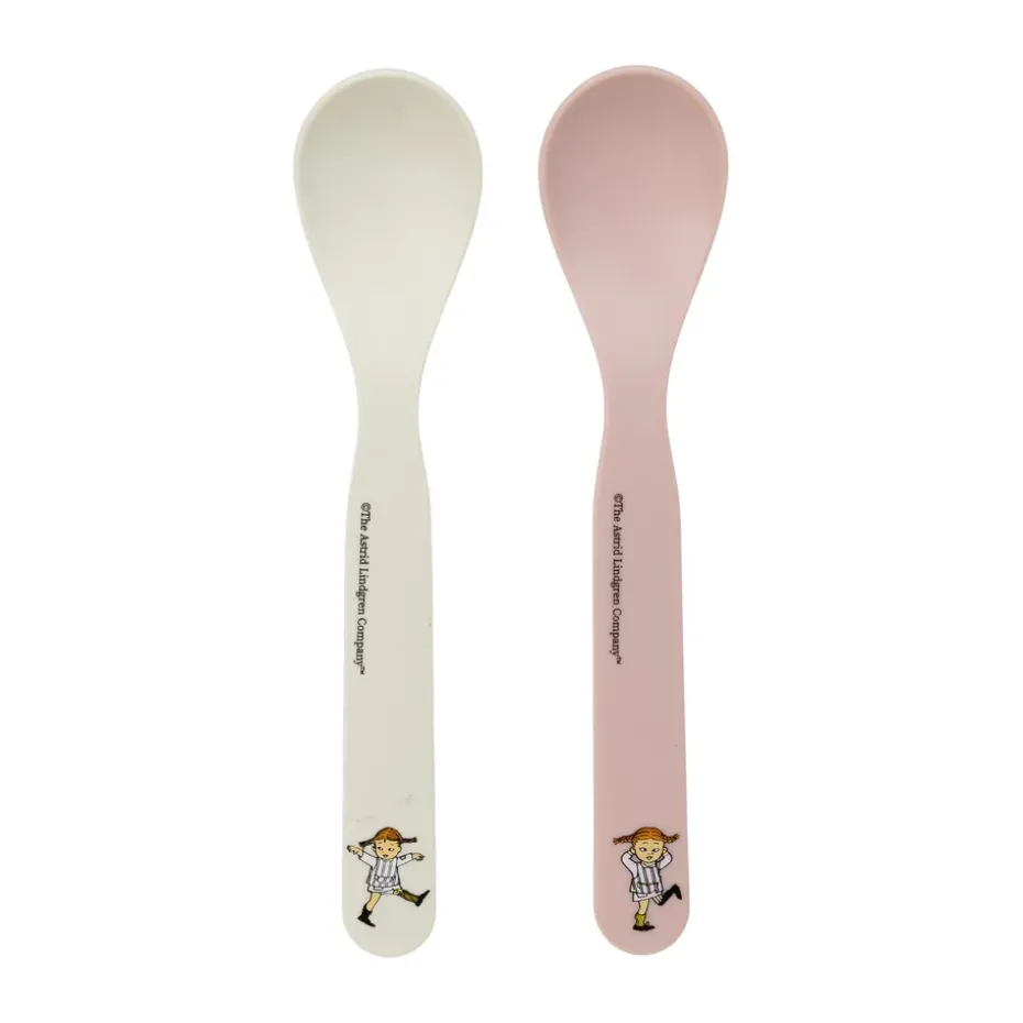 2 Cuchara Pippi Cirkus, Rosa-blanco