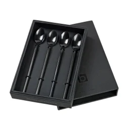 4 Cucharas alargadas Tvis, negro