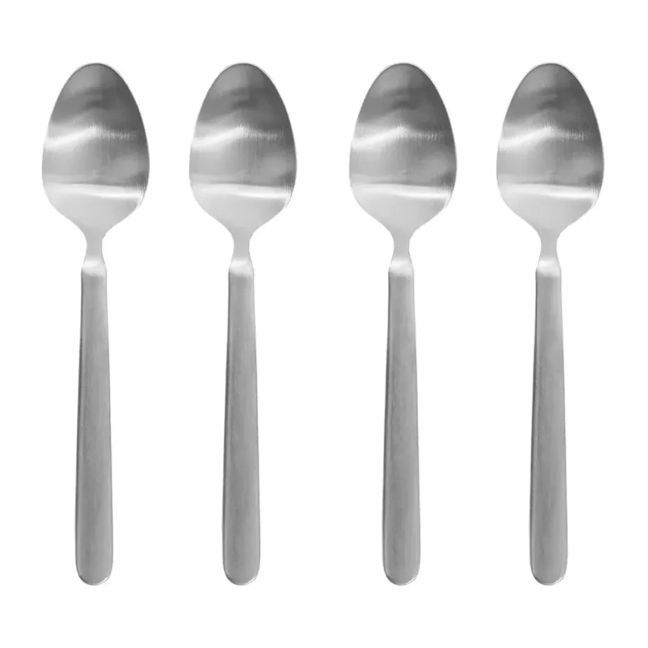 4 Cucharas de espresso STELLA plateado, 11 cm