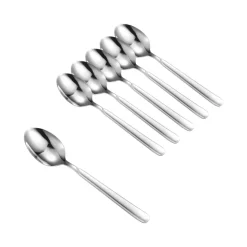6 Cucharas de postre Elisabeth, acero inoxidable