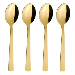 4 Cucharas de postre Raw, Dorado