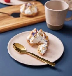 4 Cucharas de postre Raw, Dorado