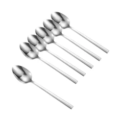 6 Cucharas de postre Victoria, acero inoxidable
