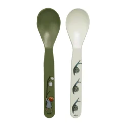 2 Cucharas Elsa Beskow Tomtebobarnen, Verde-blanco