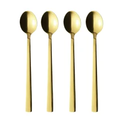 4 Cucharillas de café con leche Raw, Gold