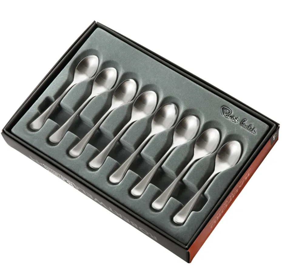 8 Cucharillas de café Radford mate, acero inoxidable