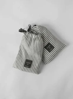 2 Fundas de almohada Stonewashed lino 50x60 cm, Grey-white