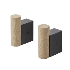 2 Ganchos Attach, roble-black