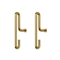 2 Ganchos de pared Moebe small, oro mate