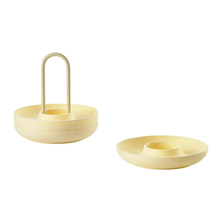 4 Hueveras con soporte Singles, Limestone