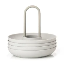 4 Hueveras con soporte Singles, Warm Grey