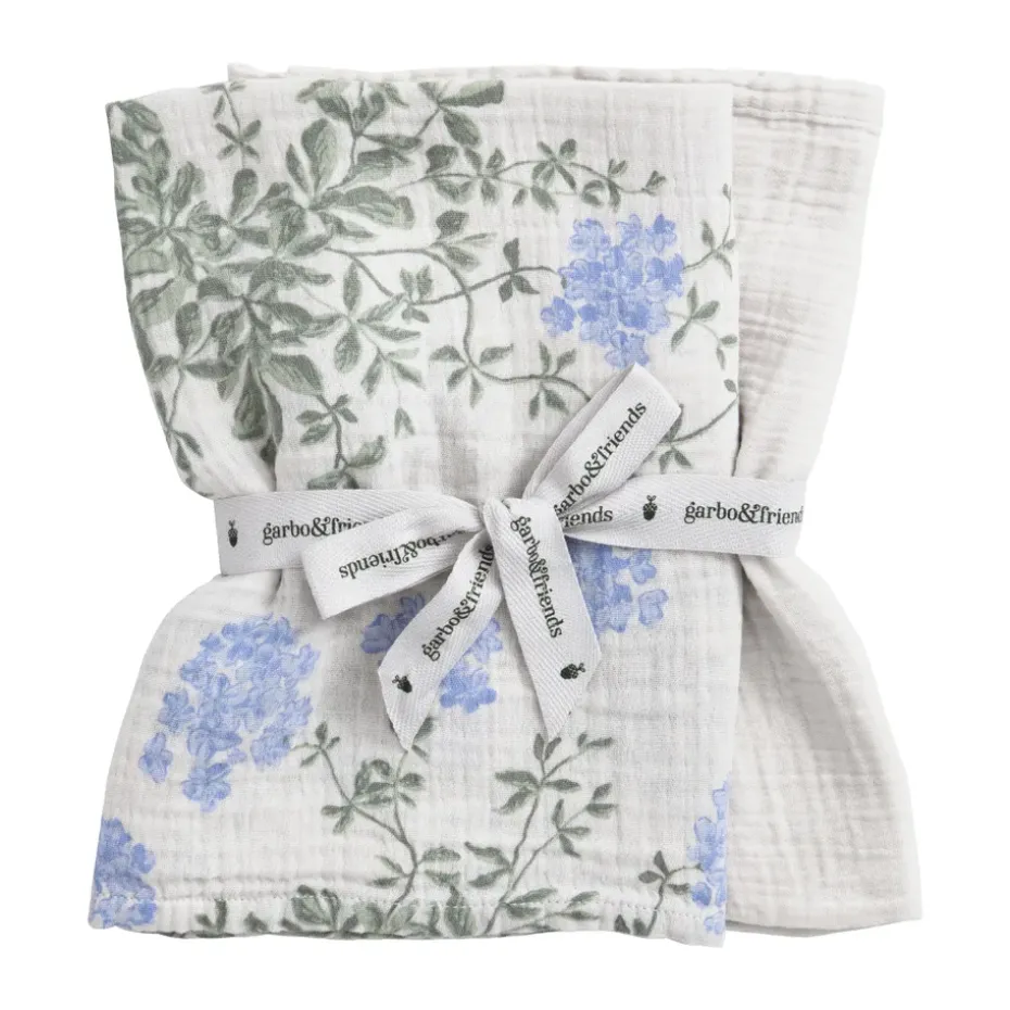 2 mantas pequeñas Plumbago Muslin, 60x60 cm