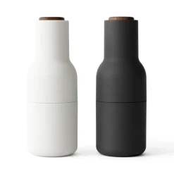 2 molinillos de especias Bottle, Ash-carbon (tapa de nogal)