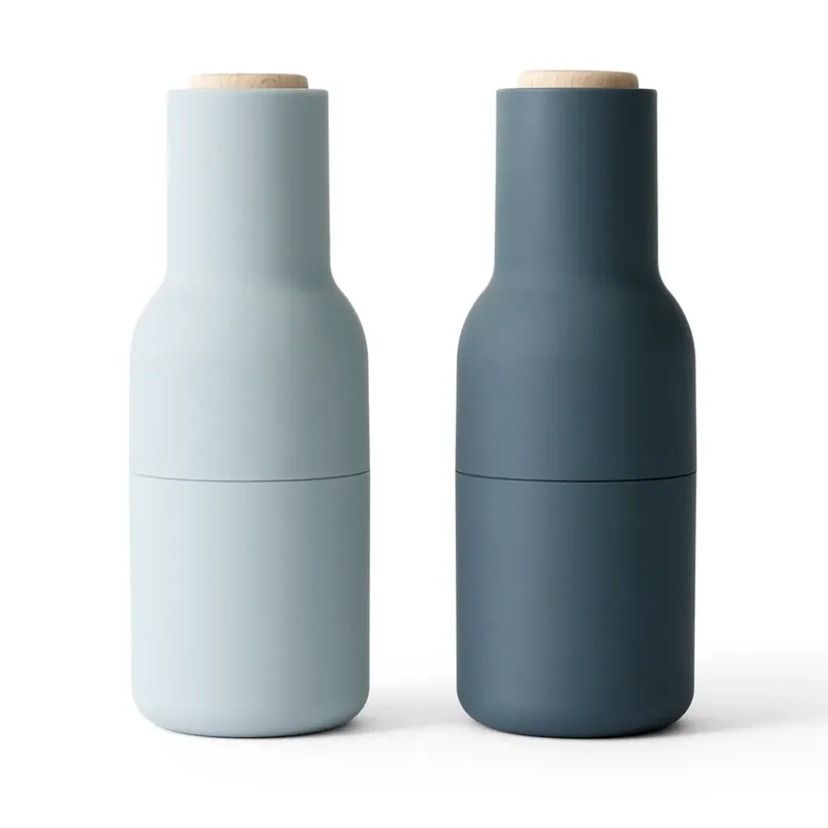 2 molinillos de especias Bottle, Blues (tapa de haya)